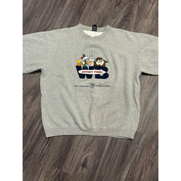 Vintage 96’ Looney Tunes Embroidered Crewneck Sweatshirt Warner Bros Sz L Tweety - Picture 7 of 8